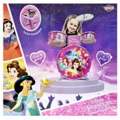 Bateria Infantil Musical Princesas Com Banquinho 8 Pcs Toyng