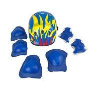 Kit de Proteção Infantil Com Capacete Joelheiras Cotoveleiras Munhequeiras Zippy Toys