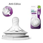 Kit 2 Bicos Para Mamadeira Pétala Número 2 - Fluxo Lento Bebês + 1 Mês Original Philips Avent