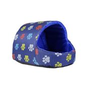 Caminha para pet Cachorro Gato Casinha Iglu Azul P