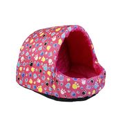 Caminha para pet Cachorro Gato Casinha Iglu Rosa P