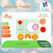 Jogo da Fração - Brinquedo Madeira Loopi Toys