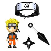 Kit Boneco Naruto Shippuden Chibi c/ Fantasia Bandana e Arminhas Original Elka