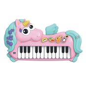 Teclado infantil didatico educativo para bebe 1 ano Unicórnio rosa Dm