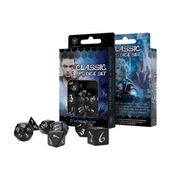 Set com 7 dados - RPG classic Black - Q-Workshop