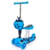 Patinete 2 em 1 Joaninha Azul - Dm Toys DMR5548