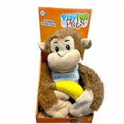Pelúcia Pets Macaquinho com Banana Emite Som - Toyng 42184