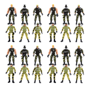 Kit Soldados de Brinquedo Exército Comando Militar - Buba Toys