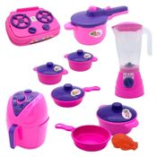 Kit Cozinha Liquidificador Air Fryer Fogão Brinquedo Menina