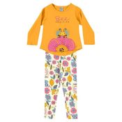 Conjunto Infantil Feminino Blusa + Calça Boca Grande