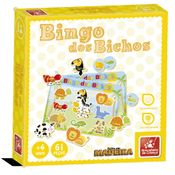 Jogo Educativo Bingo Dos Bichos +4 Anos 61 Pecas Em Madeira