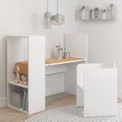 Escrivaninha Infantil e Cadeira com Regulagem de Altura - Branco