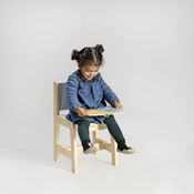 Cadeira Infantil Castelo Natural/Branco - Casatema