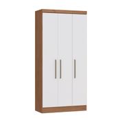 Guarda Roupa Modulado Infinity com 3 Portas - Macadâmia/Branco Line