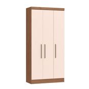 Guarda Roupa Modulado Infinity com 3 Portas - Macadâmia/Rosa