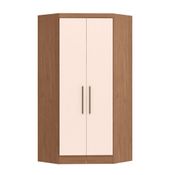 Guarda Roupa Modulado Infinity de Canto com 2 Portas - Macadâmia/Rosa