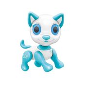 Robô Smart Interativo Cachorro Pudim Branco e Azul
