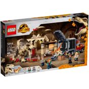 Lego Jurassic World Fuga do Atrociraptor e T Rex 76948