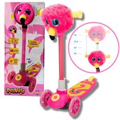 Patinete Flamingo Infantil Dobrável 3 Rodas Com Luzes Toyng