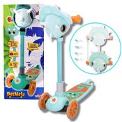 Patinete Dinossauro Infantil Dobrável 3 Rodas Com Luz Toyng