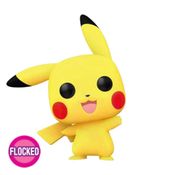 Boneco Funko Pop Games Pokémon Pikachu Flocked Especial 553