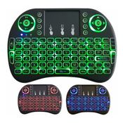 Mini Teclado Iluminado Air Mouse Touch Wireless 3 Cores Led