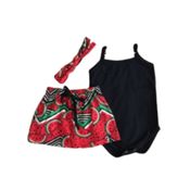 Conjunto saia com body e faixa Melancia Tam 01 Bebê