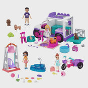 Veículo e Boneca Polly Pocket e Amigos - Hospital Veterinário Móvel - Mattel GNH10