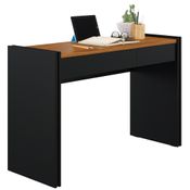 Mesa para Computador Escrivaninha 120cm 2 Gavetas Smart Preto Fosco/Noce Milano - Colibri