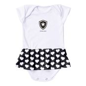 Body Vestido Botafogo Corações Torcida Baby