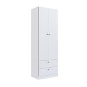 Guarda Roupa Infantil 2 Portas 2 Gavetas Aconchego LA008 Branco - Completa Móveis