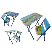 Conjunto de Mesa e Cadeira Makeda Dobravel Azul