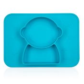 PRATINHO DE SILICONE COM BASE DE SUCCAO E DIVISORIAS SORTIDO - NB07104 - AZUL