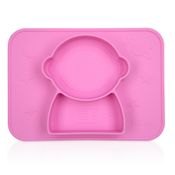 PRATINHO DE SILICONE COM BASE DE SUCCAO E DIVISORIAS SORTIDO - NB07104 - ROSA