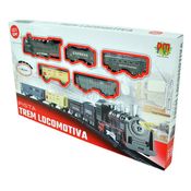 Pista Trem Locomotiva c/ Luz e Som 103cm DM Toys
