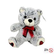 Urso De Pelúcia Fofo 25cm Fizzy - Cinza