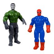 Kit 2 Bonecos Contenders Aranha e Homem Fortão Articulados 37cm
