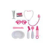 Kit Doutora Rosa Infantil Com 9 Acessórios