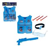 KIT BRINQUEDO INFANTIL POLICAL COLETE OCULOS CINTO ESTILO PROFISSIONAL BRINQUEDO MENINO