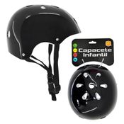 Capacete Infantil Proteção Tamanho M Preto - Dm Toys 5952