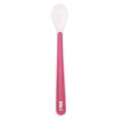 Colher De Silicone com Cabo Longo Rosa - Lillo