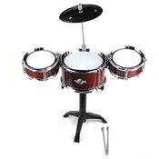BATERIA INFANTIL MUSICAL COM 3 TAMBORES FIRST BAND MENINO E MENINA COMPLETA