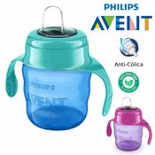 Copo Infantil Easy Sip Azul ou Rosa Philips Avent 200mL +6 Meses Livre BPA Presente Menino Menina Phillips Original NFe