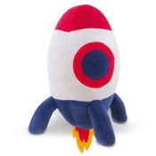 Foguete de Pelúcia Espaço Decoração Infantil 32cm Anti-alérgico Nicho Quarto Festa Presente Menino Menina
