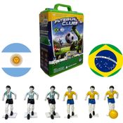 Jogo Futebol Club Mundial Seleções Na Maleta Com Jogadores Pintados Original Gulliver Brasil Alemanha Argentina Itália C