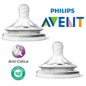 Kit 2 Bicos Mamadeira Philips Avent Bebês Crianças +3 Meses Pétala Fluxo Variável Phillips Original NFe