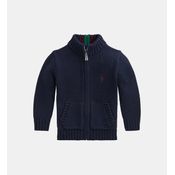 Casaco Cardigan Algodão Menino Azul Marinho Ralph Lauren