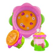 Kit Alimentação Nuby Flor com Prato, Copo e Porta Biscoito