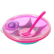 PRATO TÉRMICO COM VENTOSA E COLHER 4M+ ROSA NUBY
