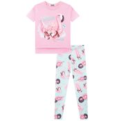 Conjunto Kukiê Flamingo Summer Rosa